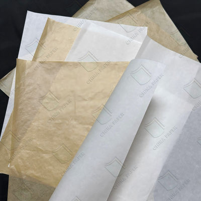 chất lượng Giấy chống mỡ không chứa fluor tùy chỉnh cho bao bì thực phẩm 30gsm 40gsm 50gsm 60gsm nhà máy sản xuất